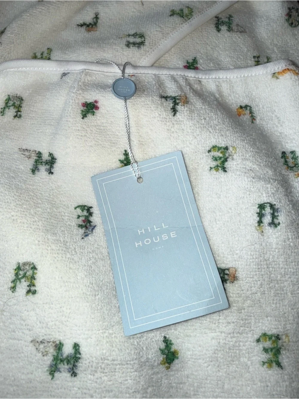 NWT Hill House Home hooded baby towel - alphabet pattern